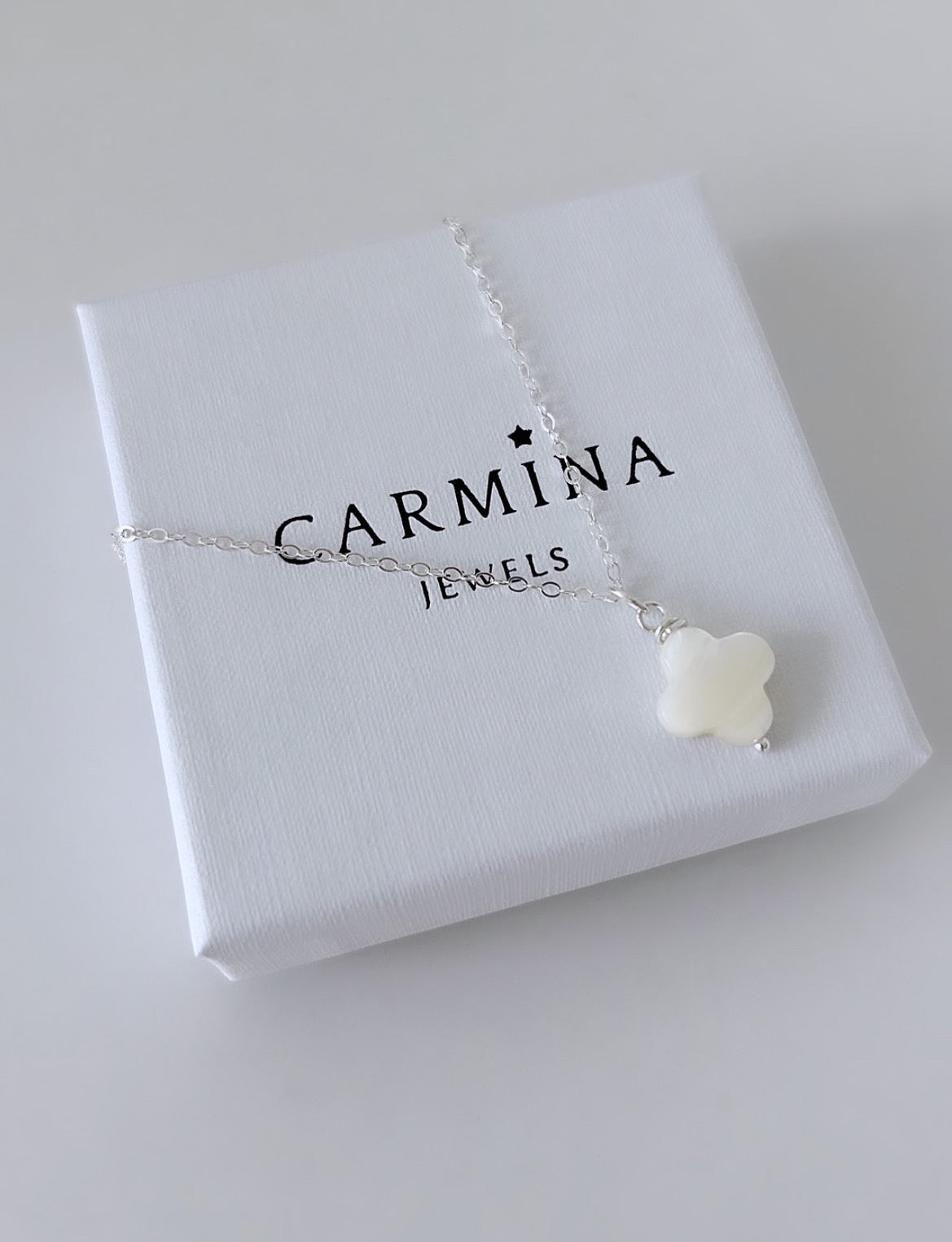 Mother of Pearl clover pendant