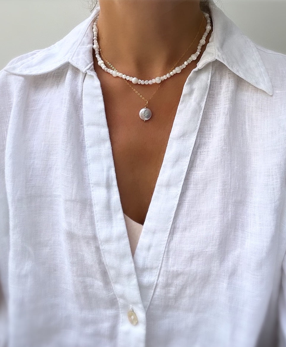 Coin Pearl pendant