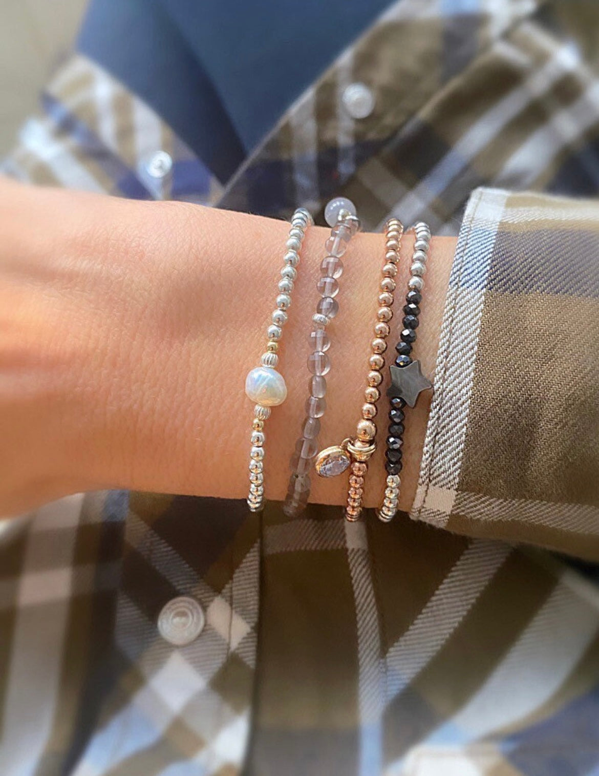 Pearl stacking bracelet