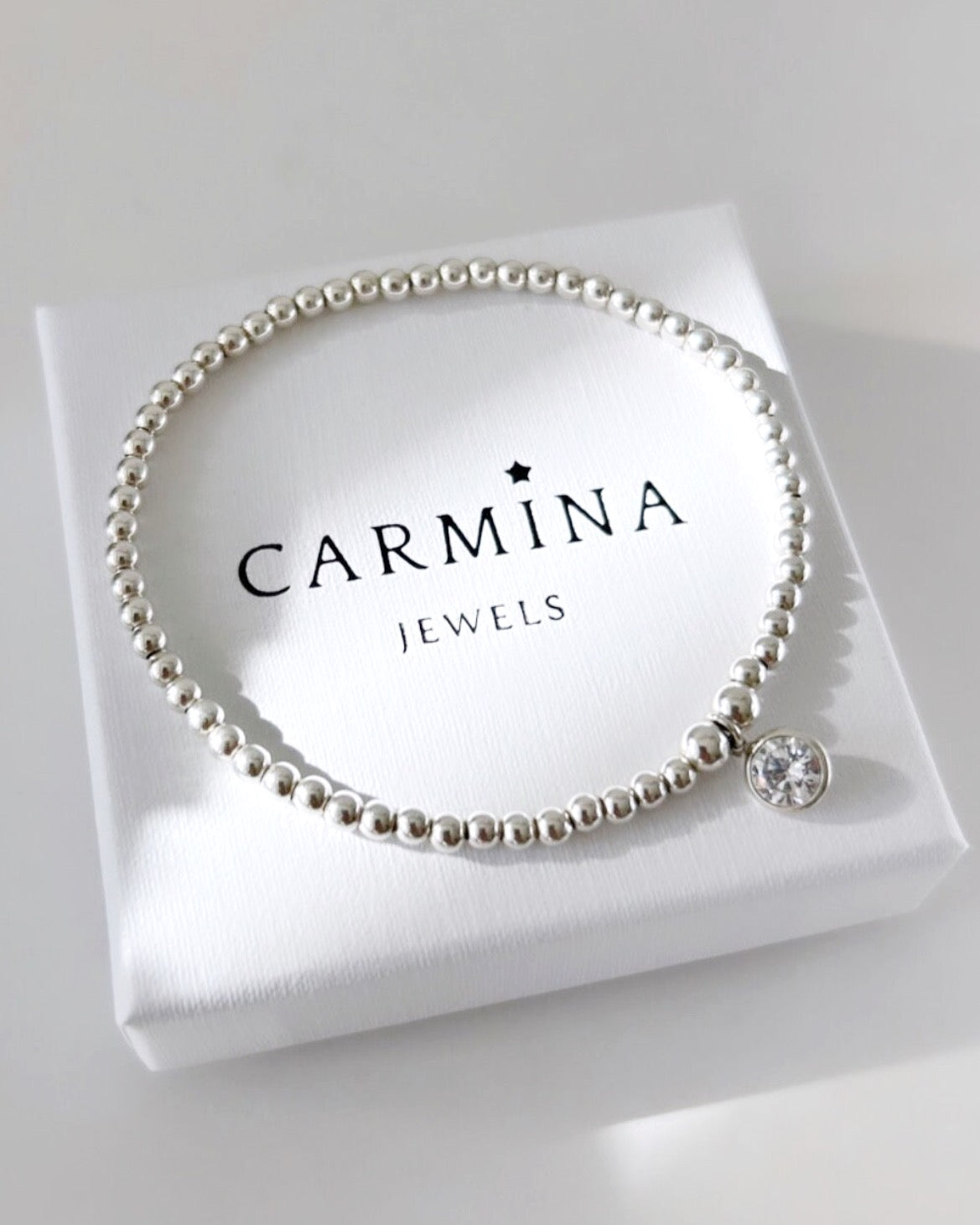 Crystal gemstone charm bracelet