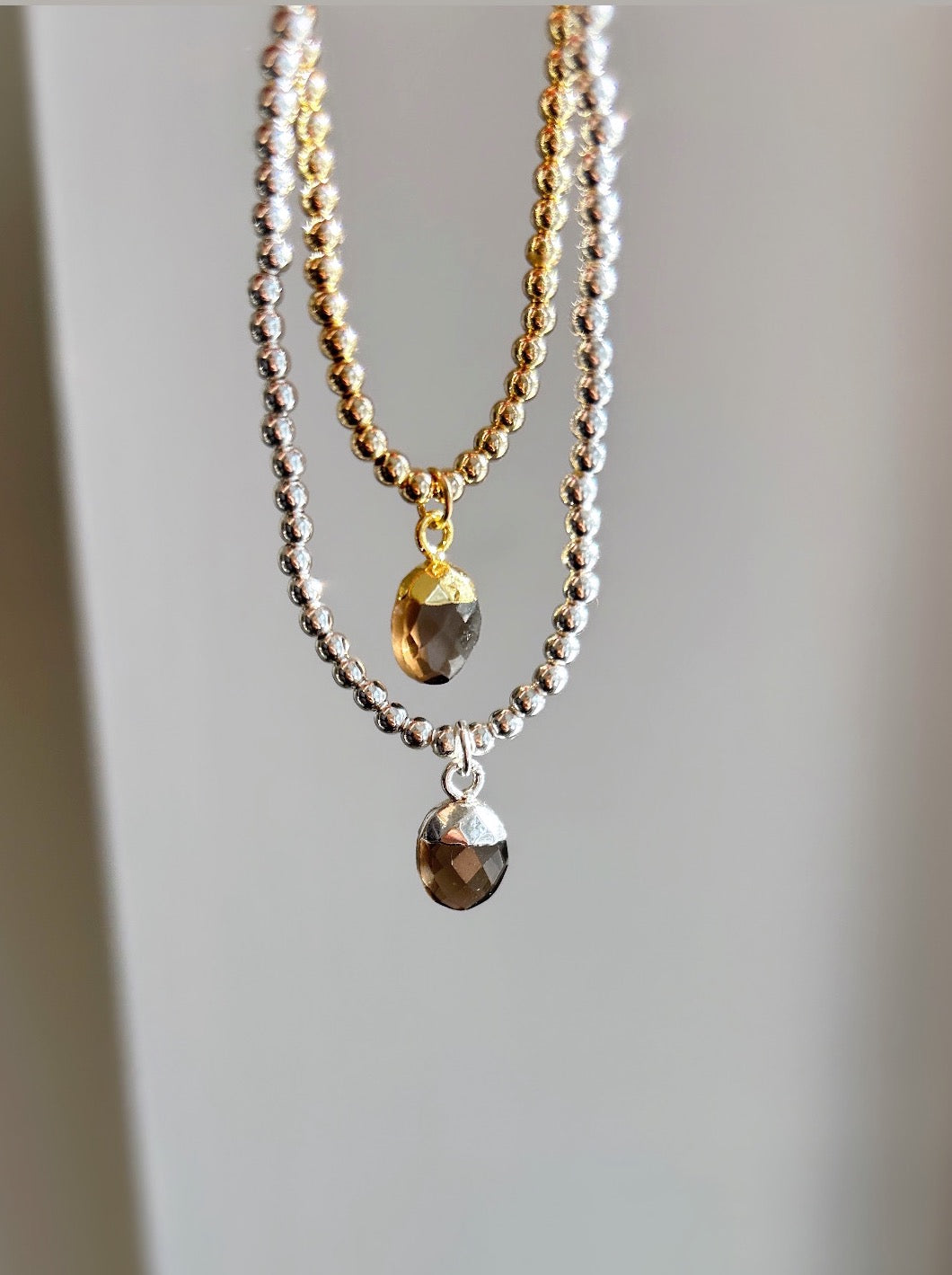 Smoky Quartz charm bracelet