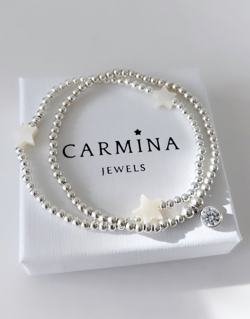 Crystal gemstone charm bracelet