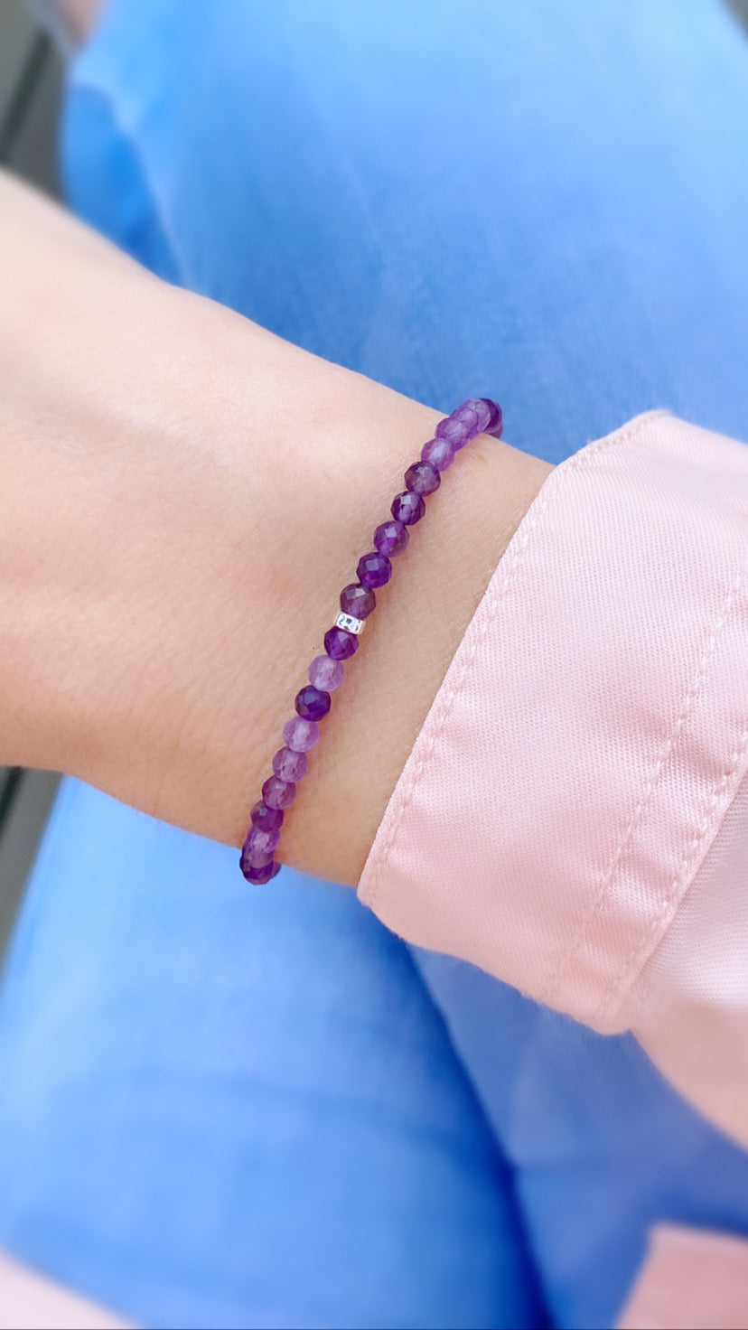 Amethyst crystal bracelet