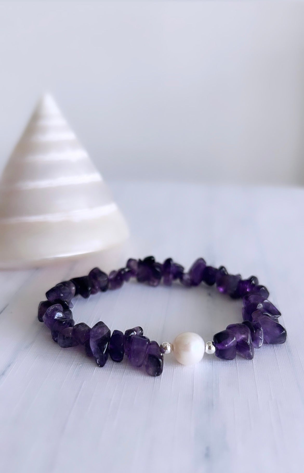 Amethyst cluster bracelet