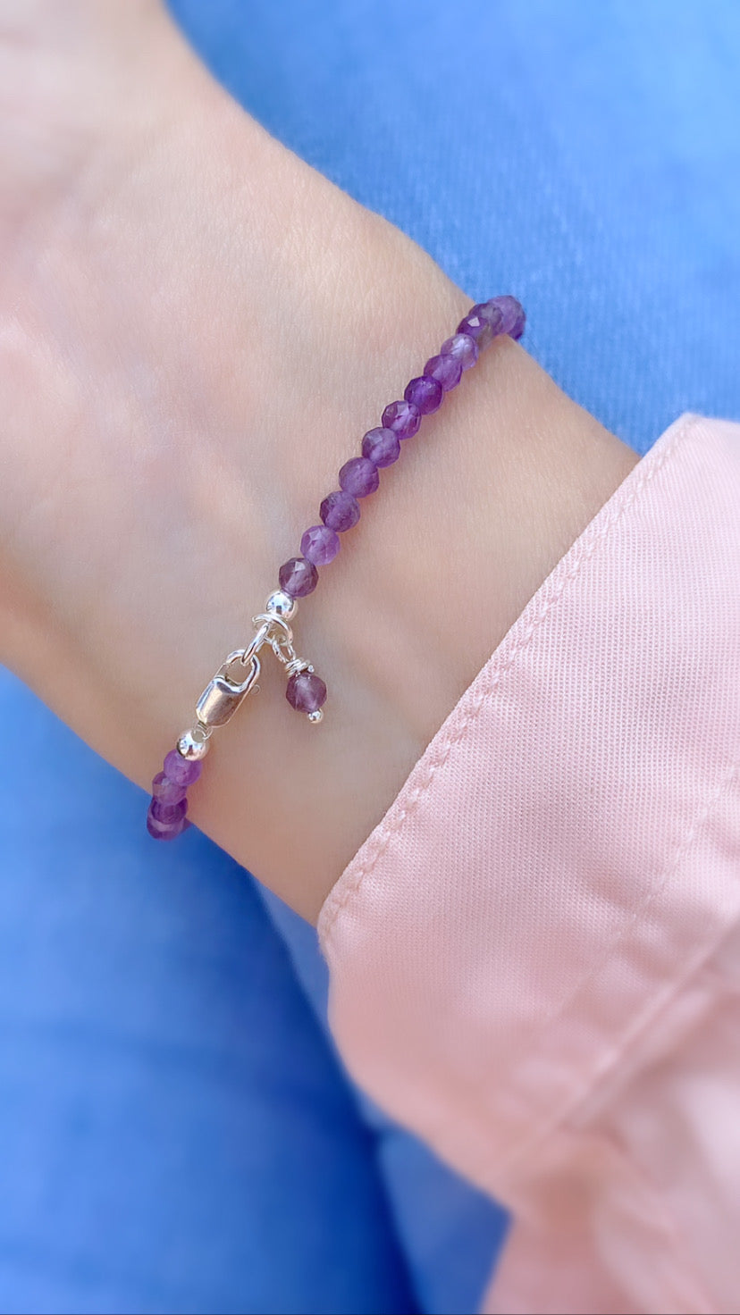 Amethyst crystal bracelet