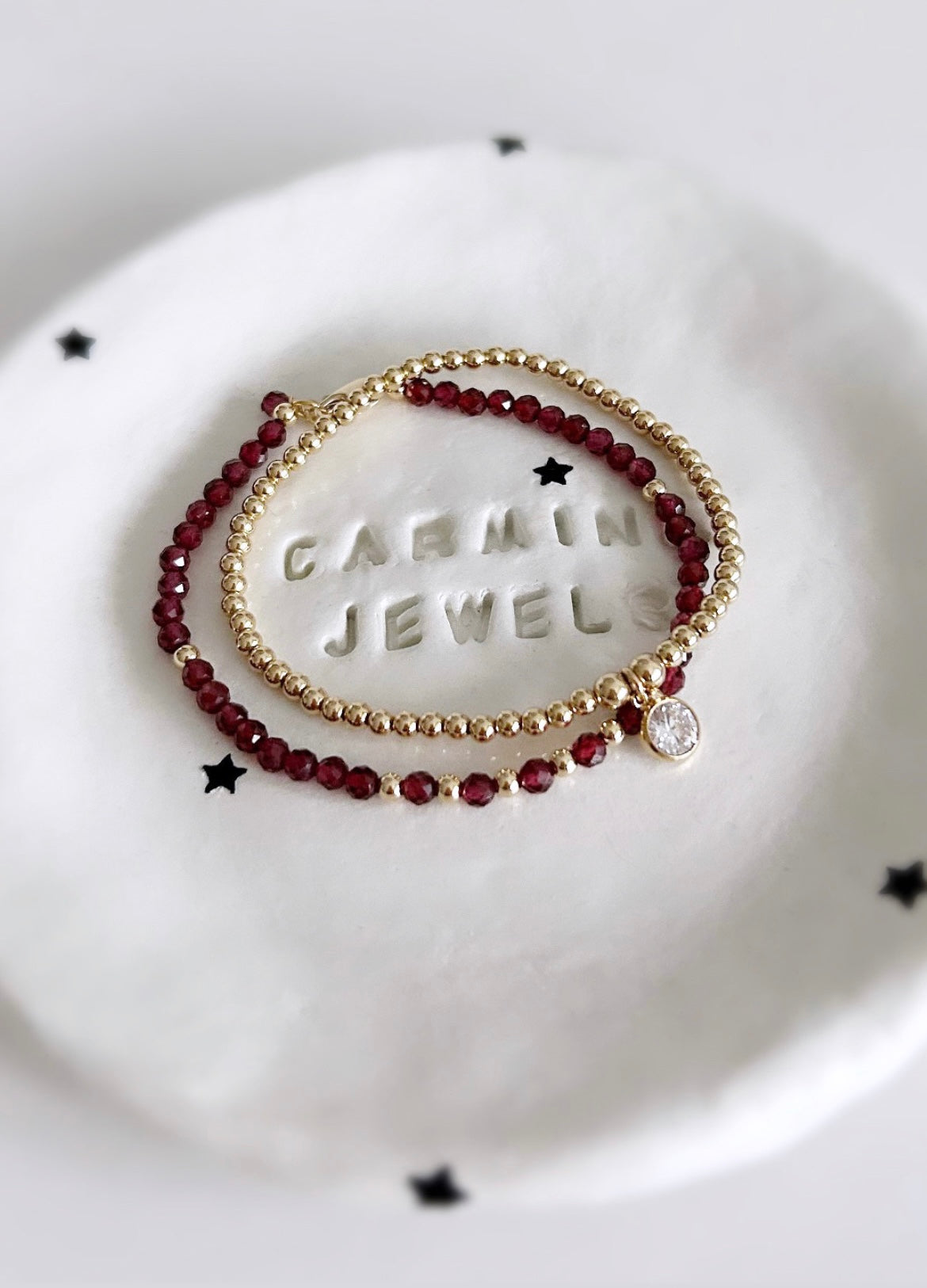 Garnet crystal bracelet