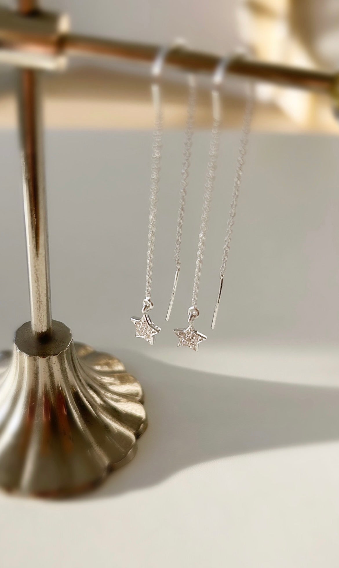 Star Silver threader earrings