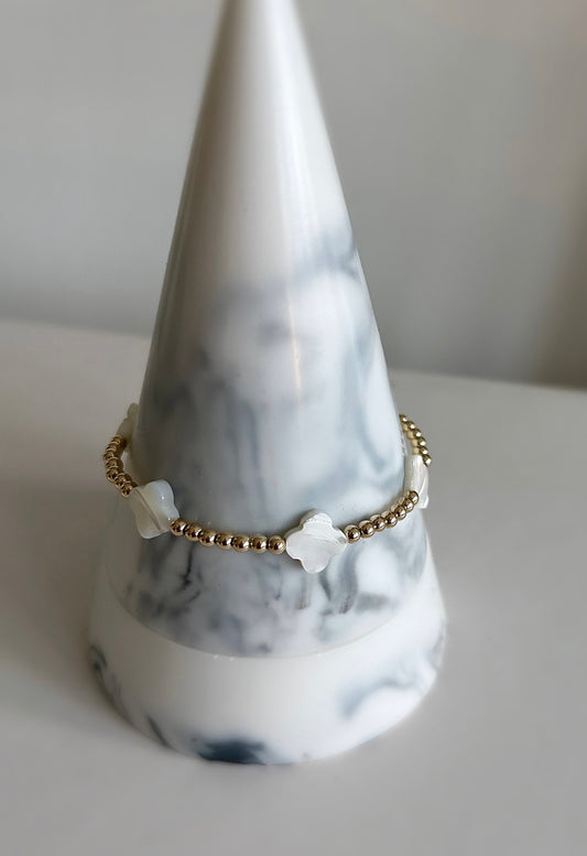 Mother of Pearl multi Clover bracelet