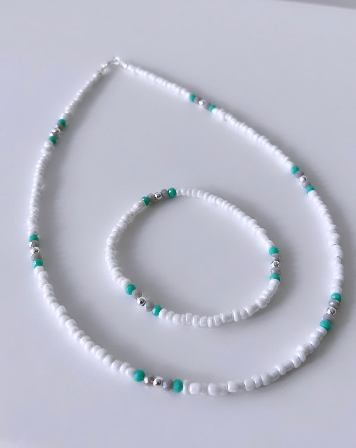 Glass seed bead necklace