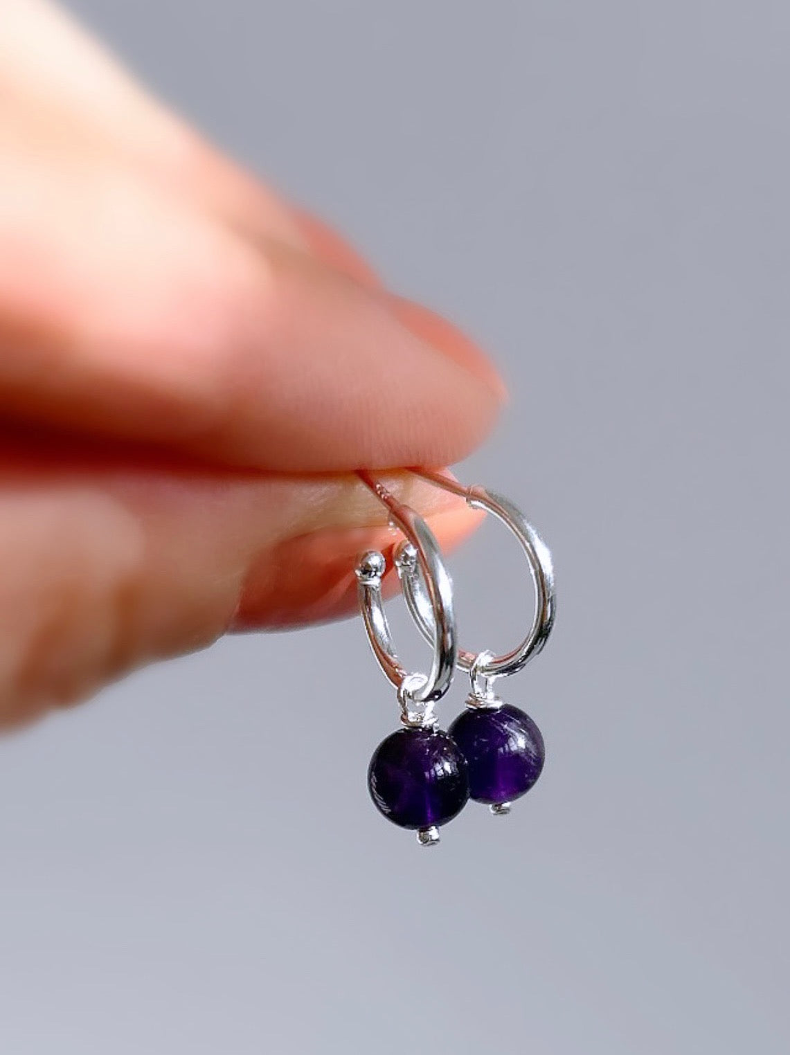 Mix & match precious bead hoop earrings