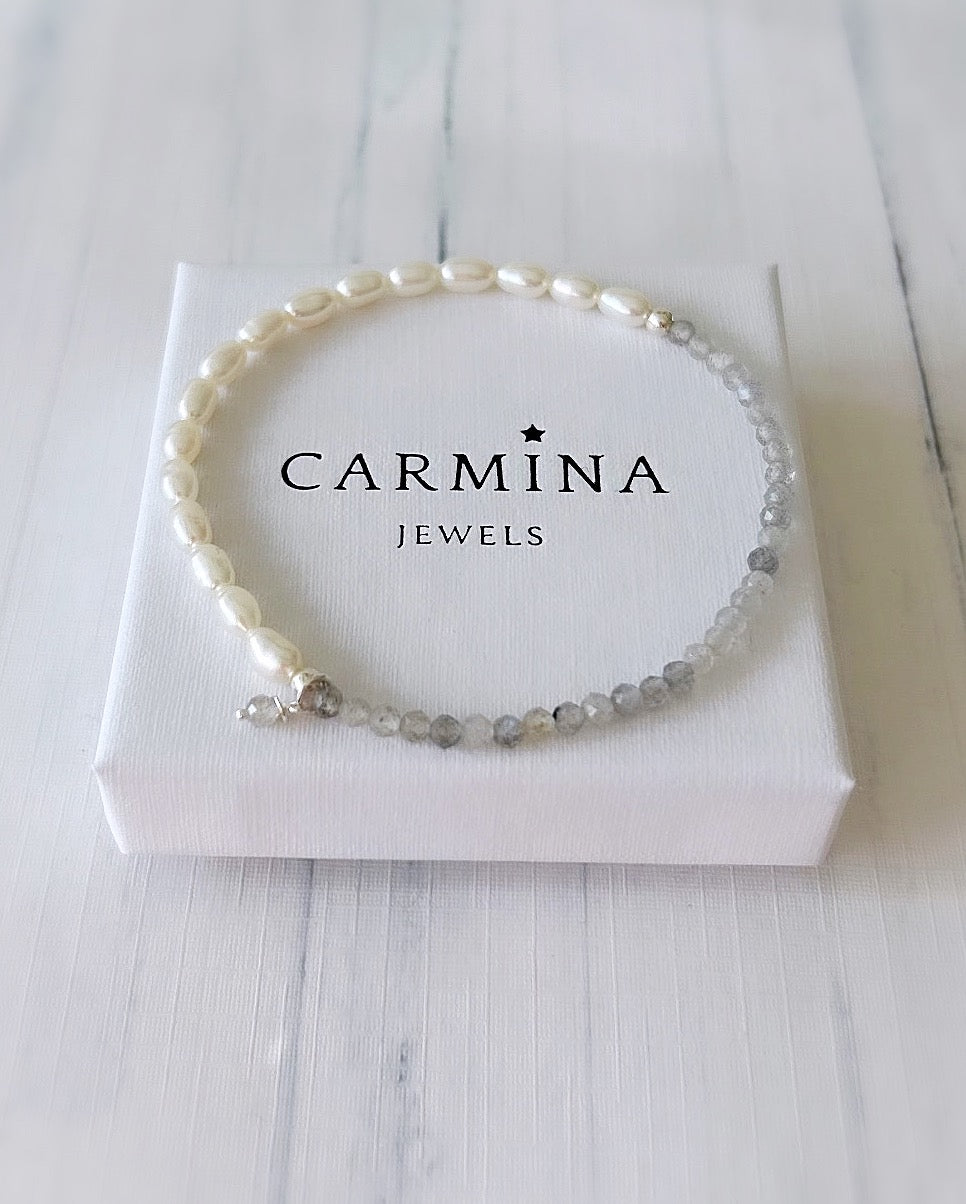 Pearl & Labradorite bracelet