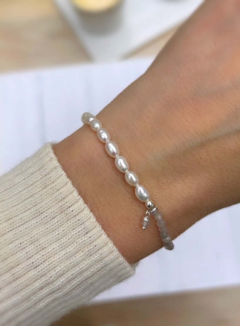 Pearl & Labradorite bracelet