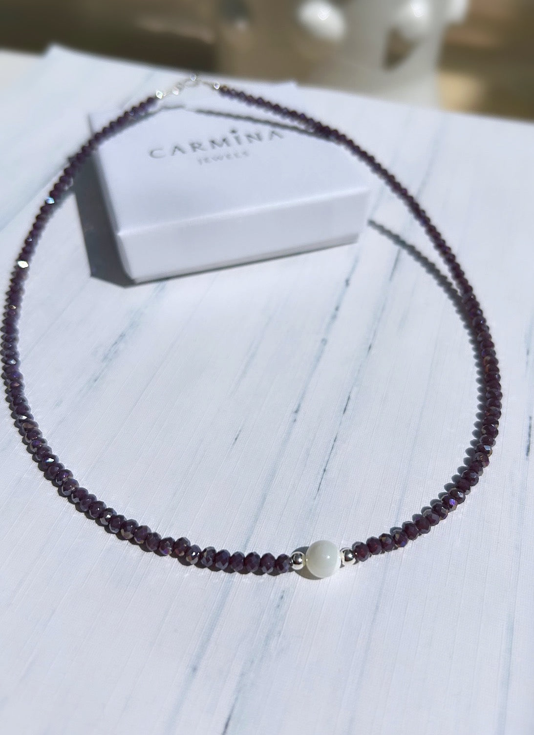 Crystal bead necklace