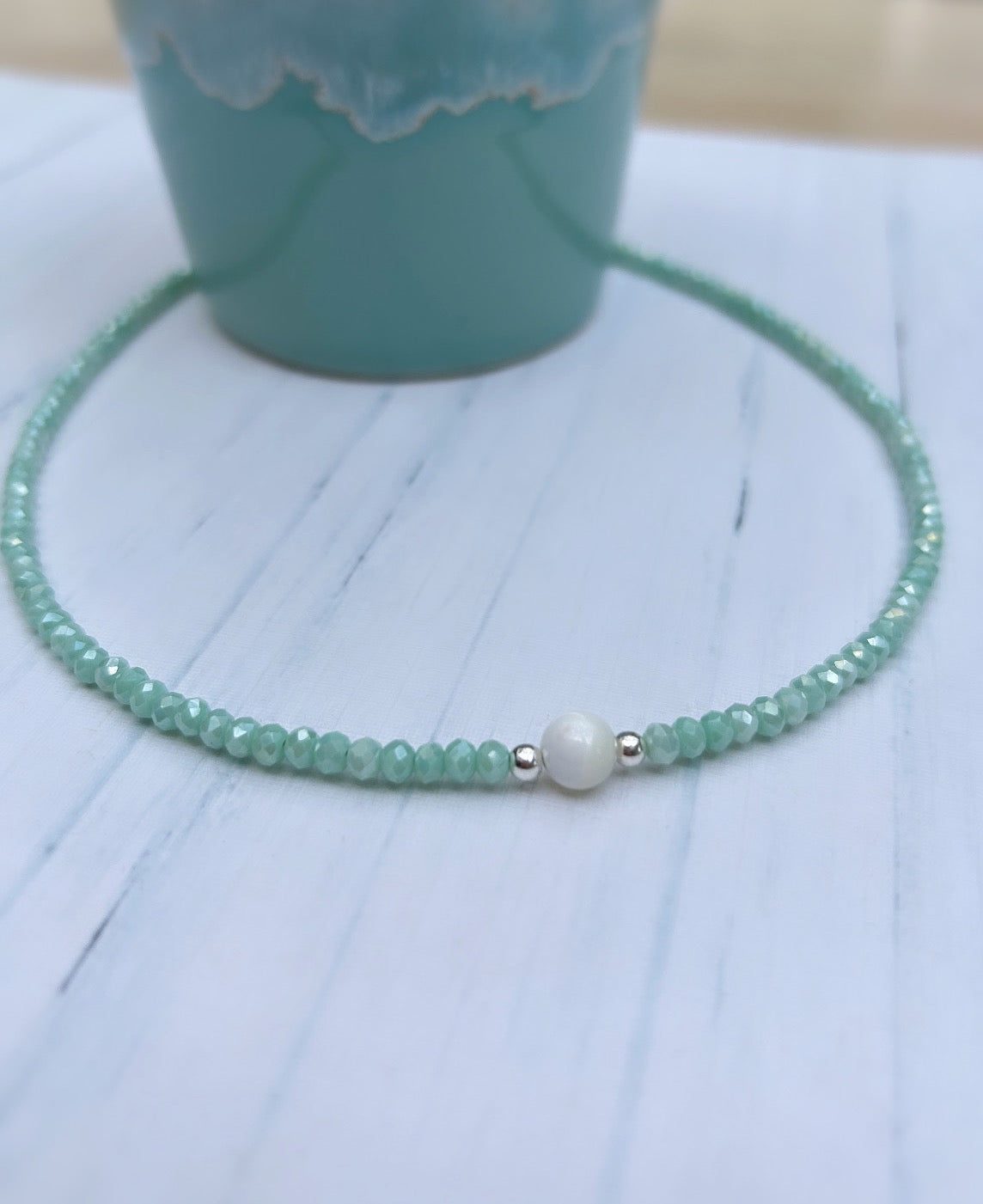 Crystal bead necklace
