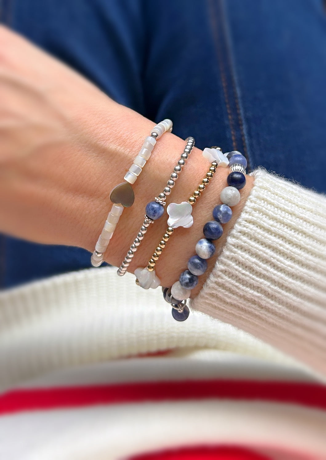 Sodalite bead bracelet