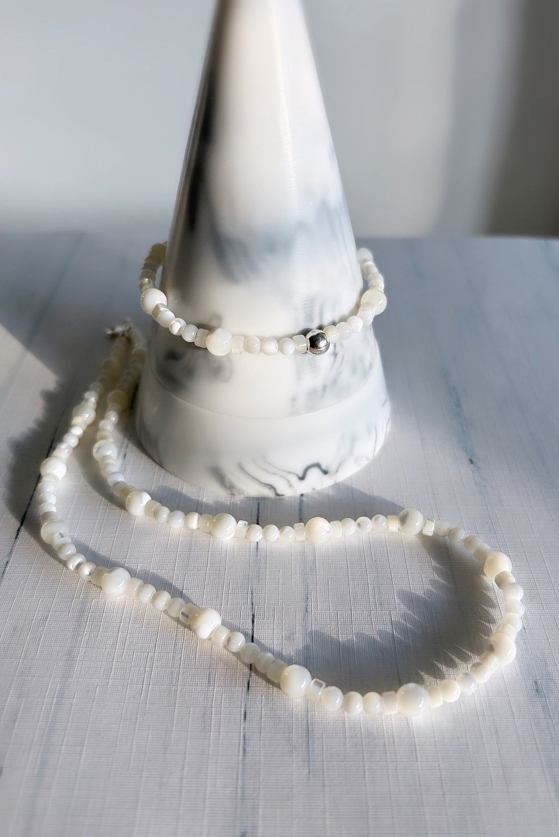 Mother of Pearl beaded necklace