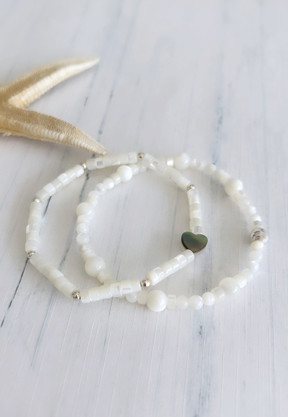 Mother of Pearl rondelle bracelet