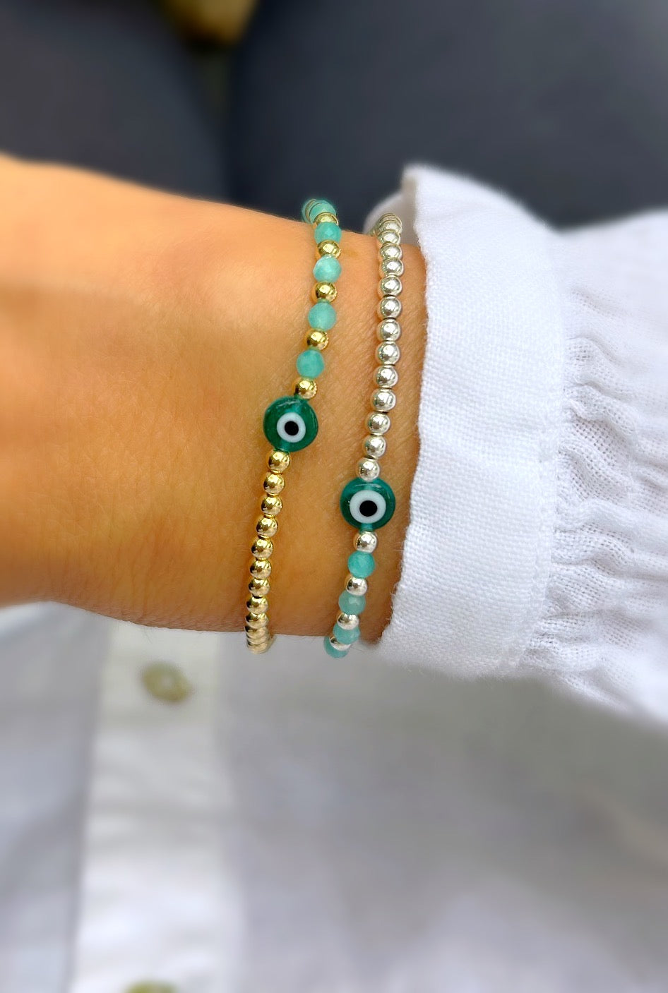 Murano Lucky eye stacking bracelet