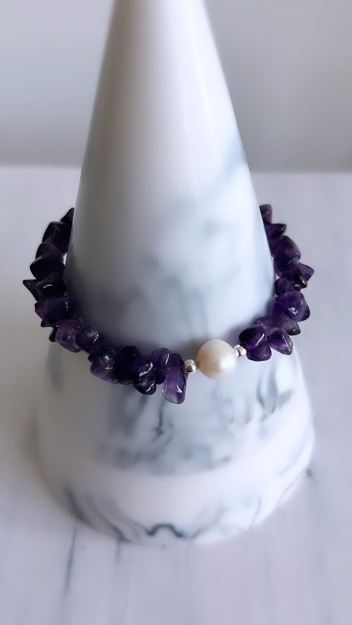 Amethyst cluster bracelet