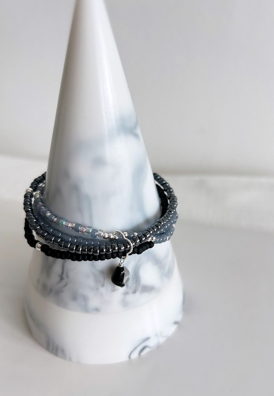 Multi strand Miyuki & Agate bead bracelet