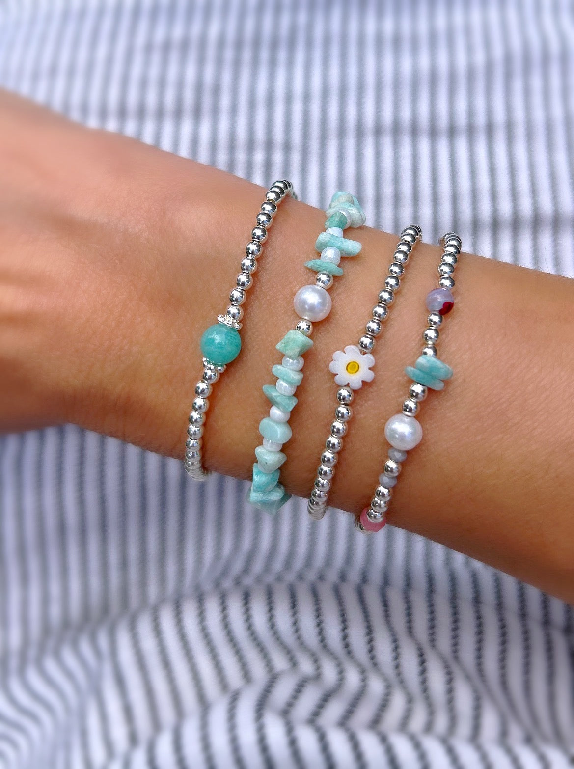 Amazonite cluster bracelet