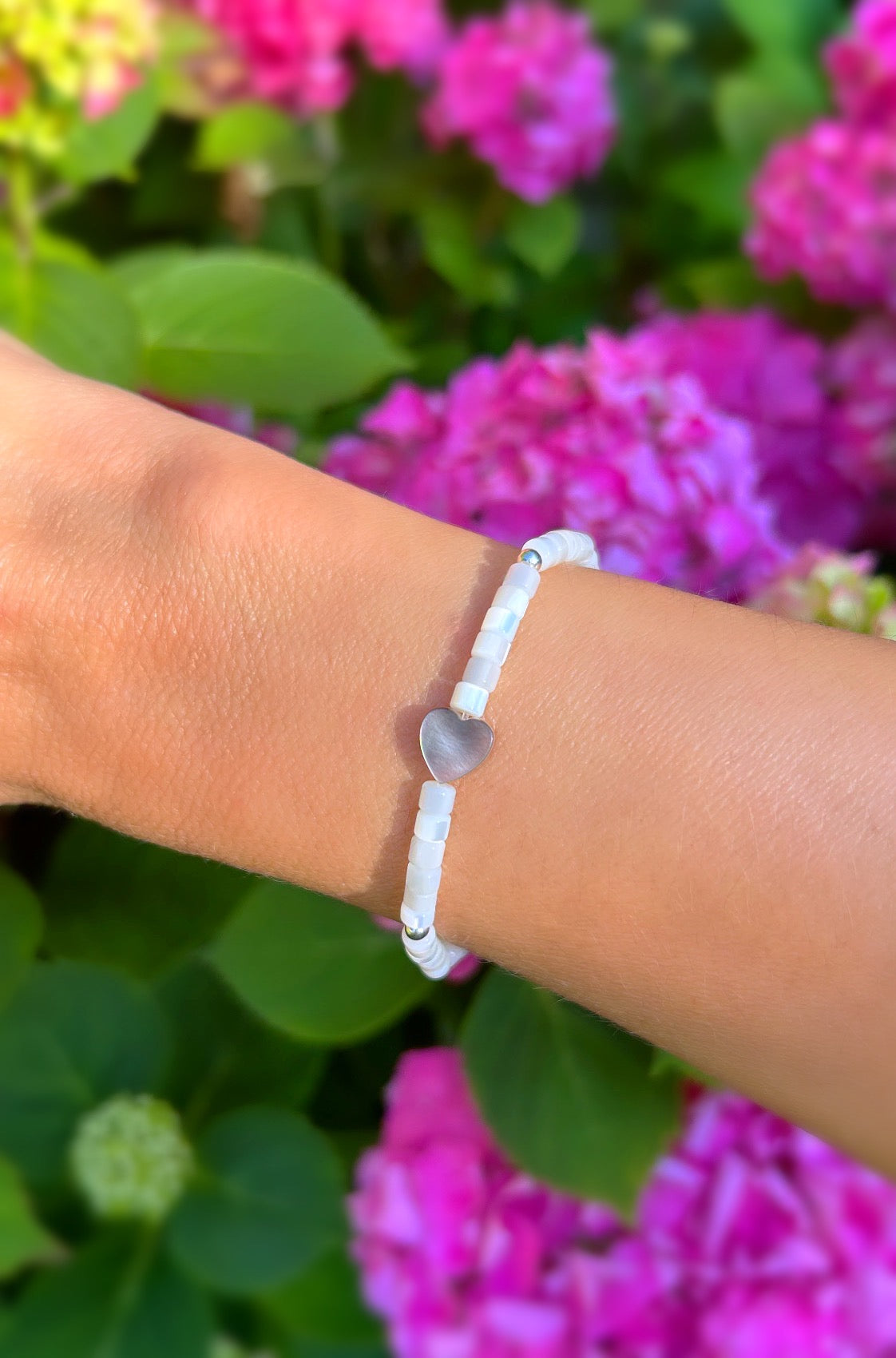 Mother of Pearl rondelle bracelet