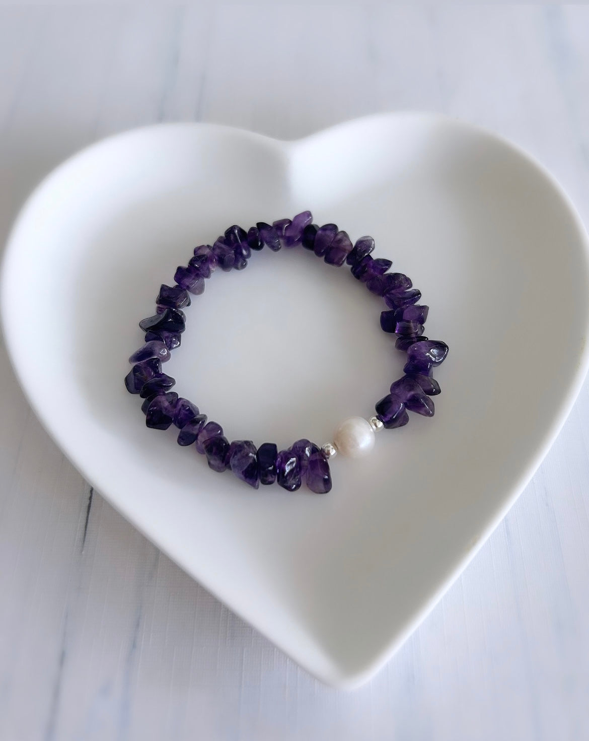 Amethyst cluster bracelet