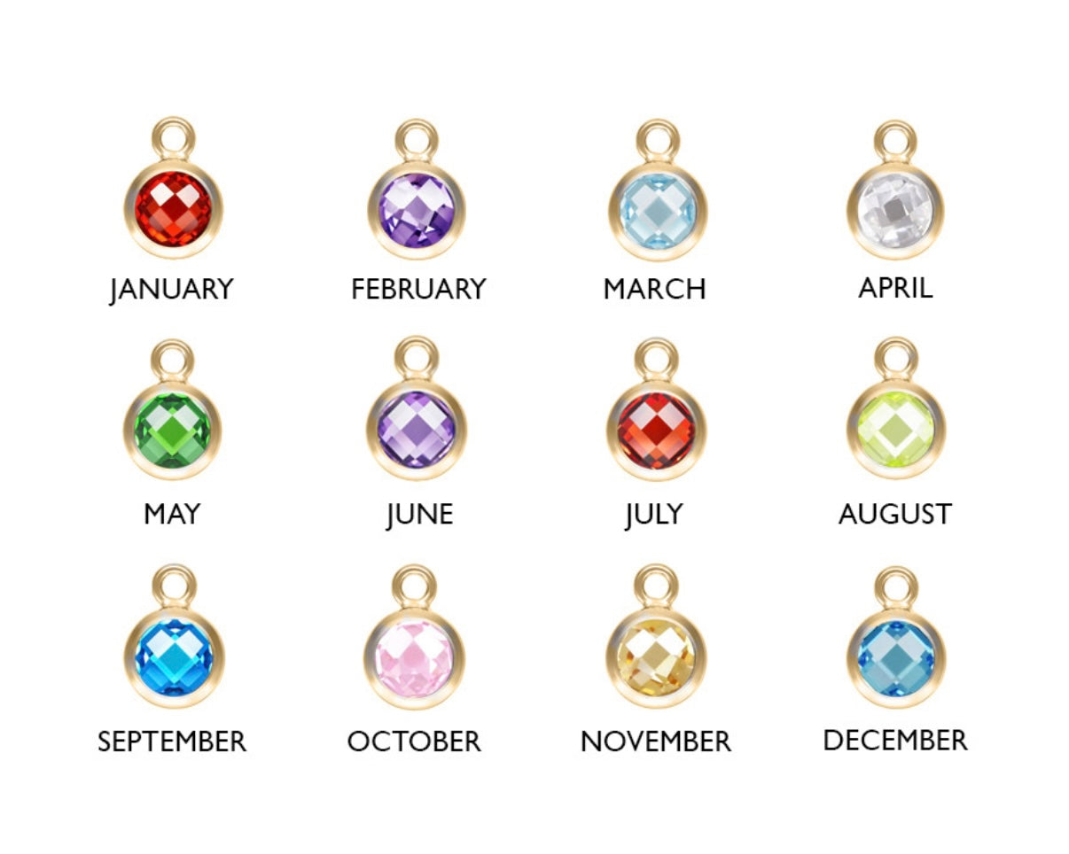 Birthstone charms