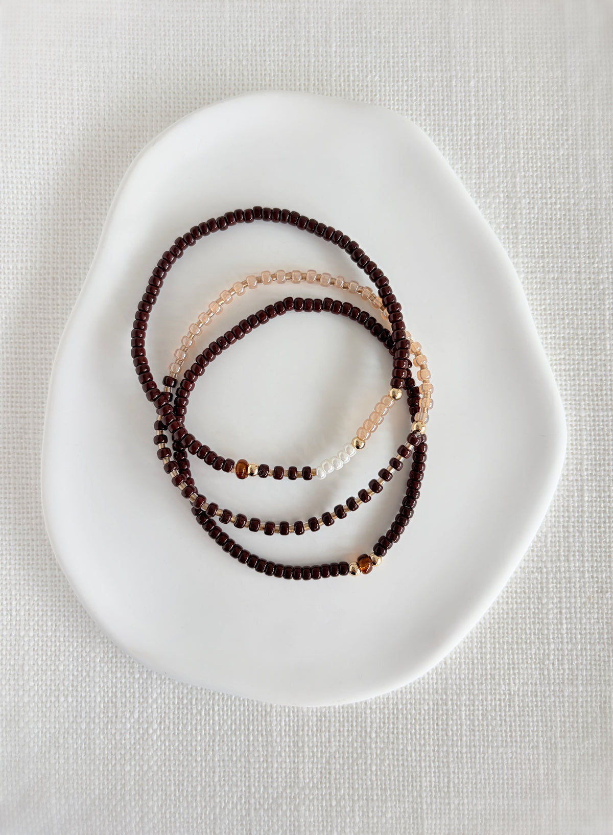 Seed bead stacking bracelets