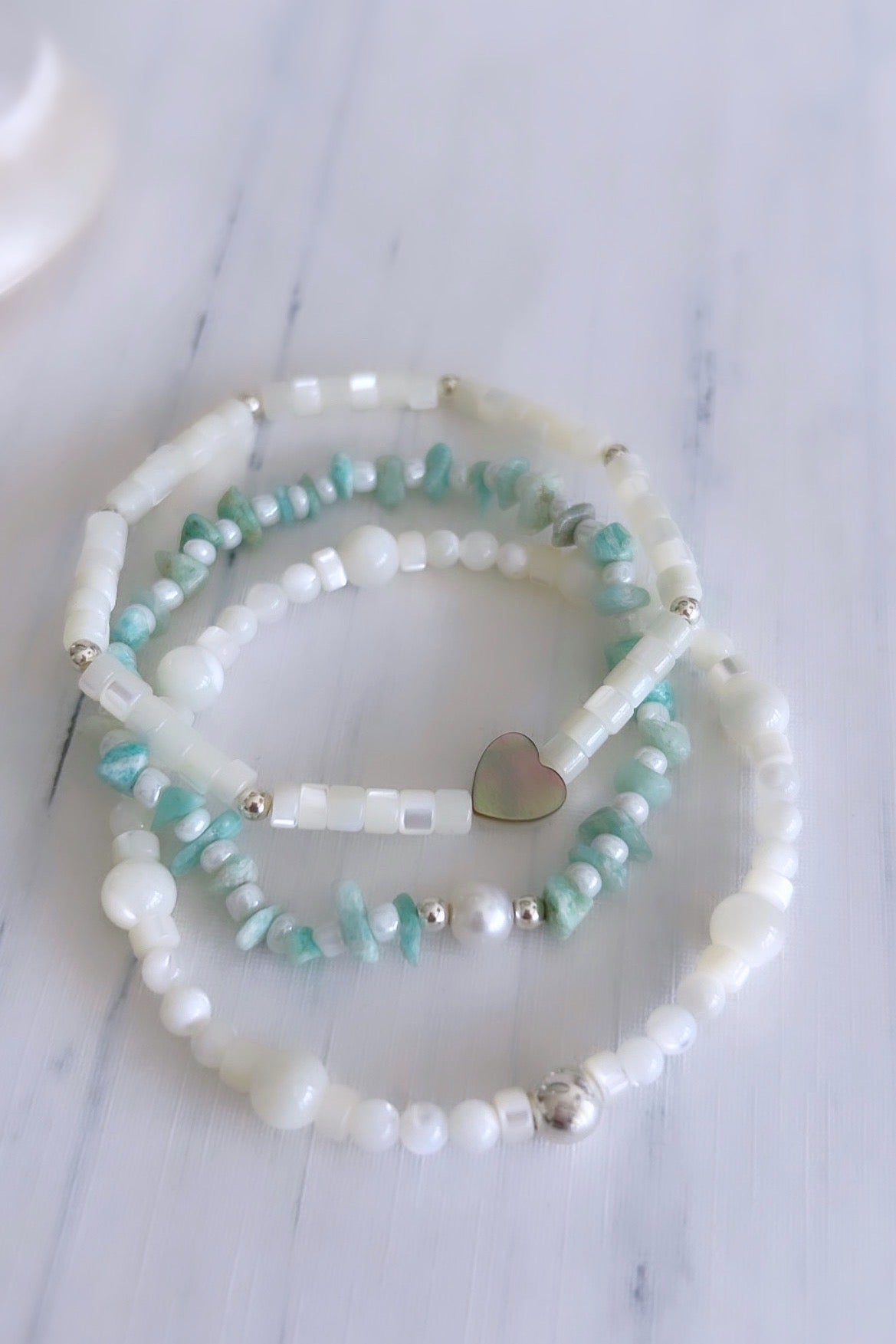 Amazonite cluster bracelet