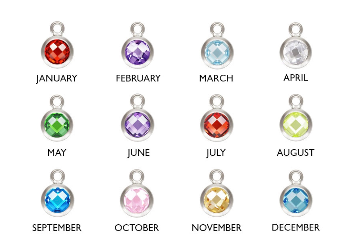 Birthstone charms