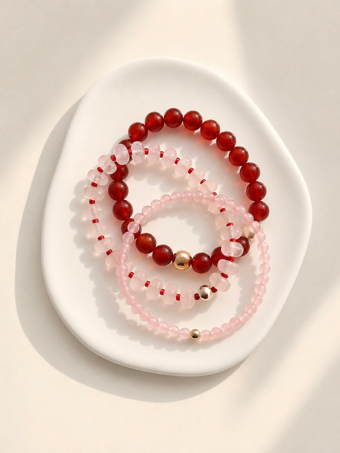 Rose quartz gemstone bracelet