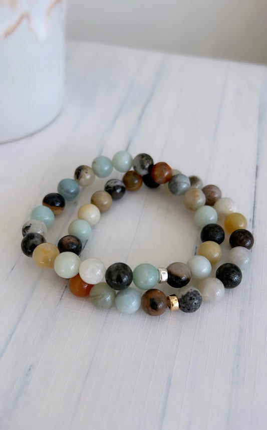 Amazonite bead bracelet