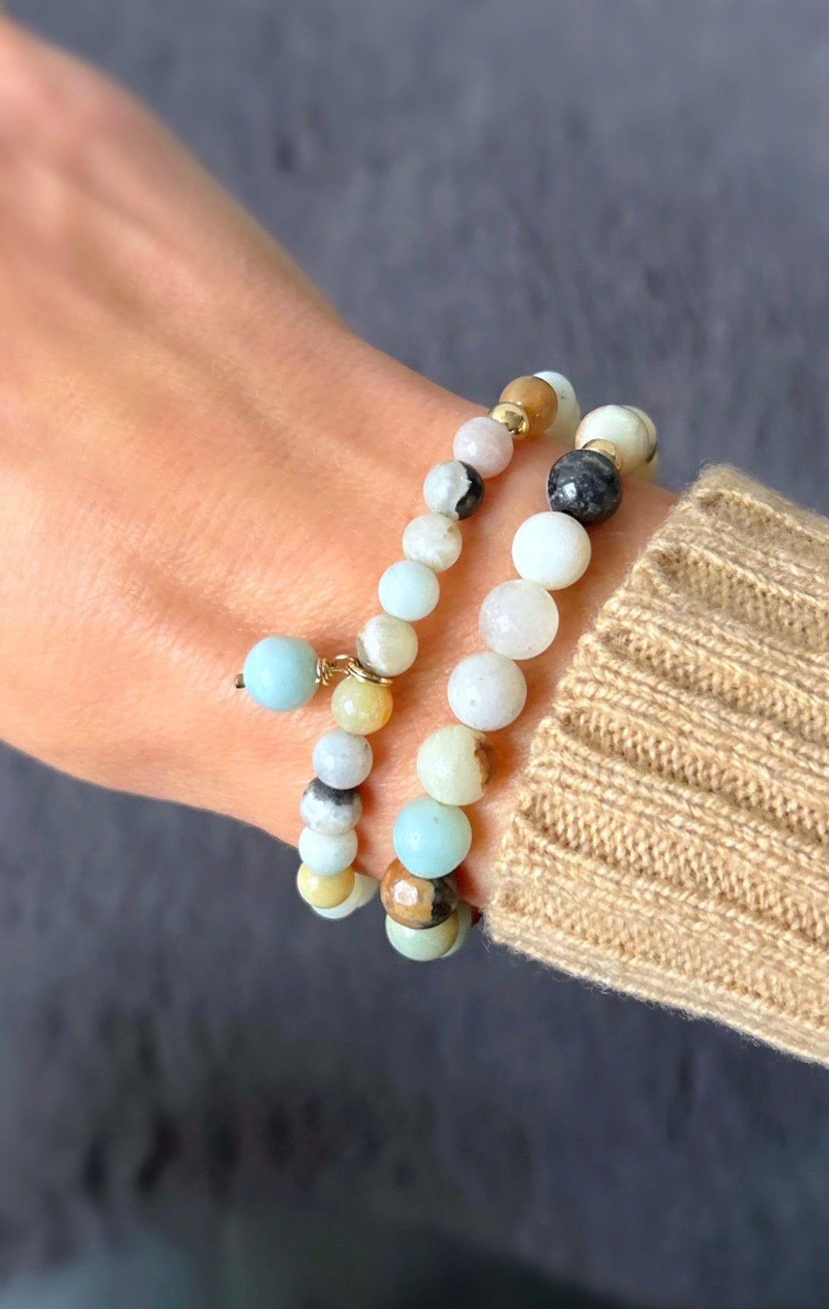 Amazonite bead bracelet