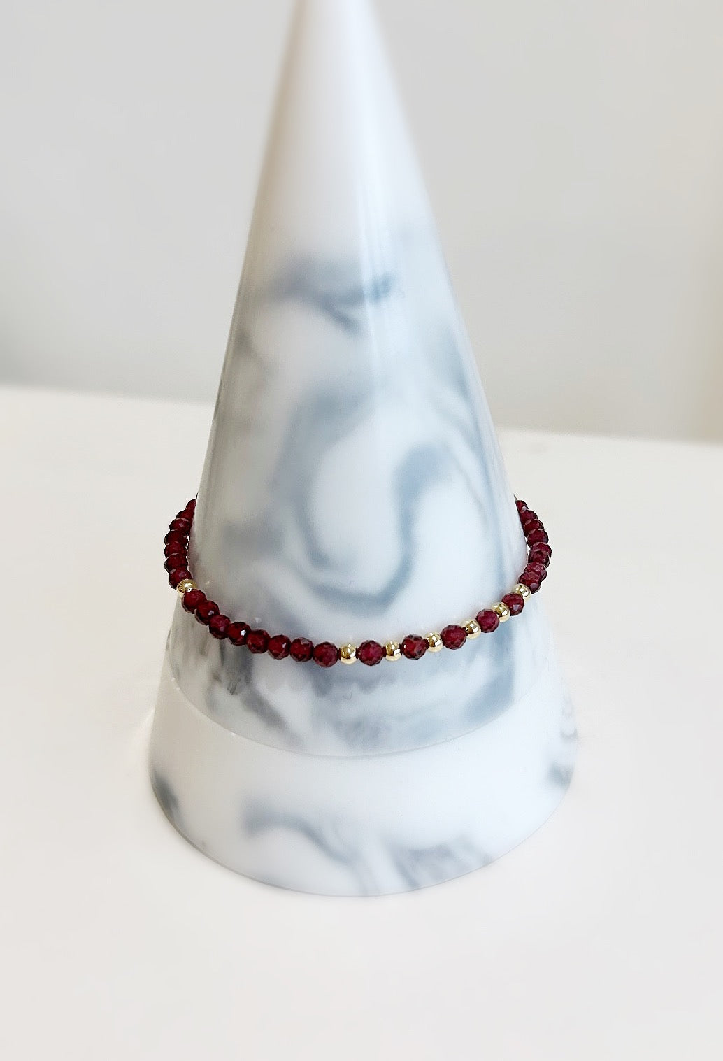 Garnet crystal bracelet