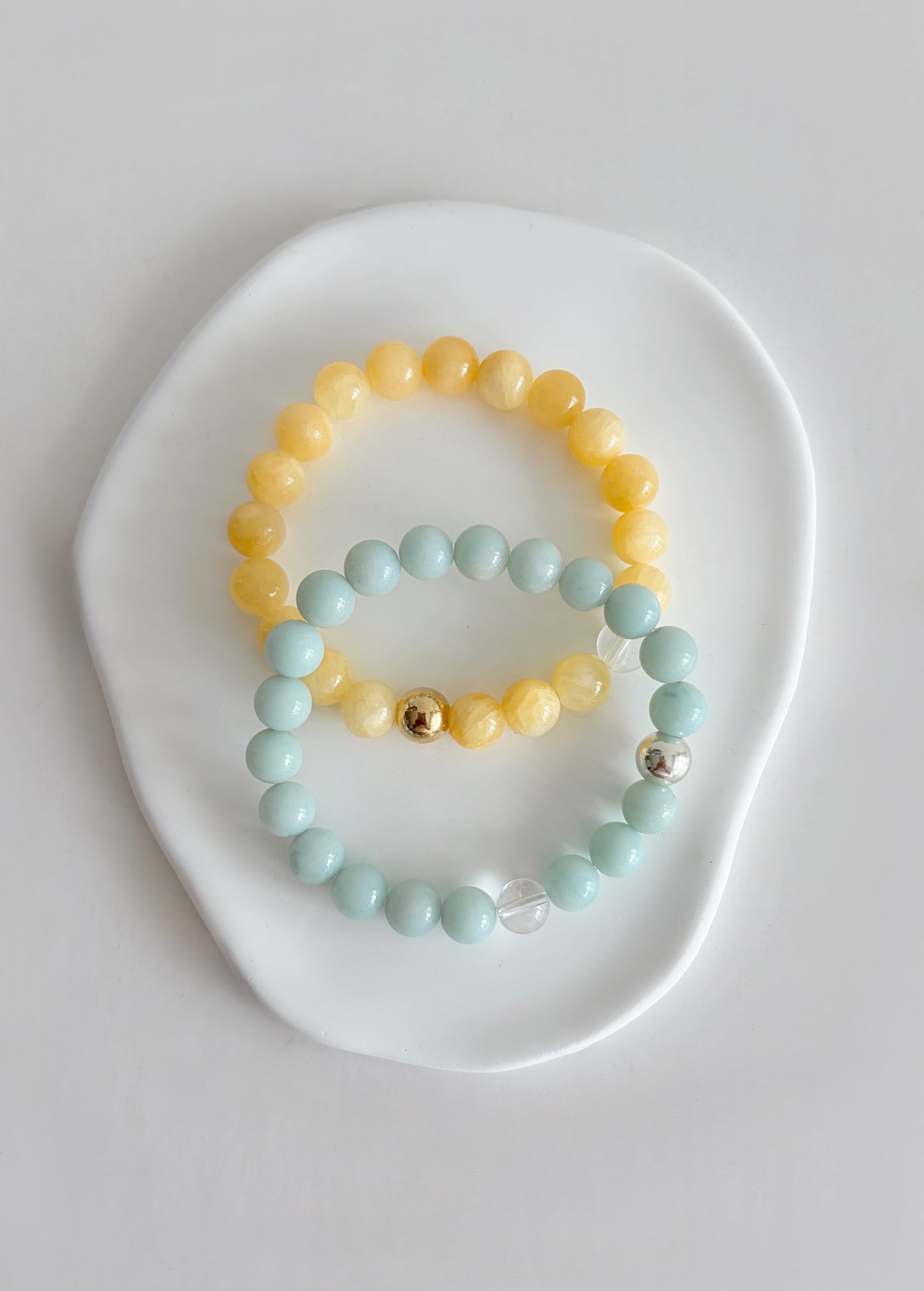 Yellow honey jade gemstone bracelet