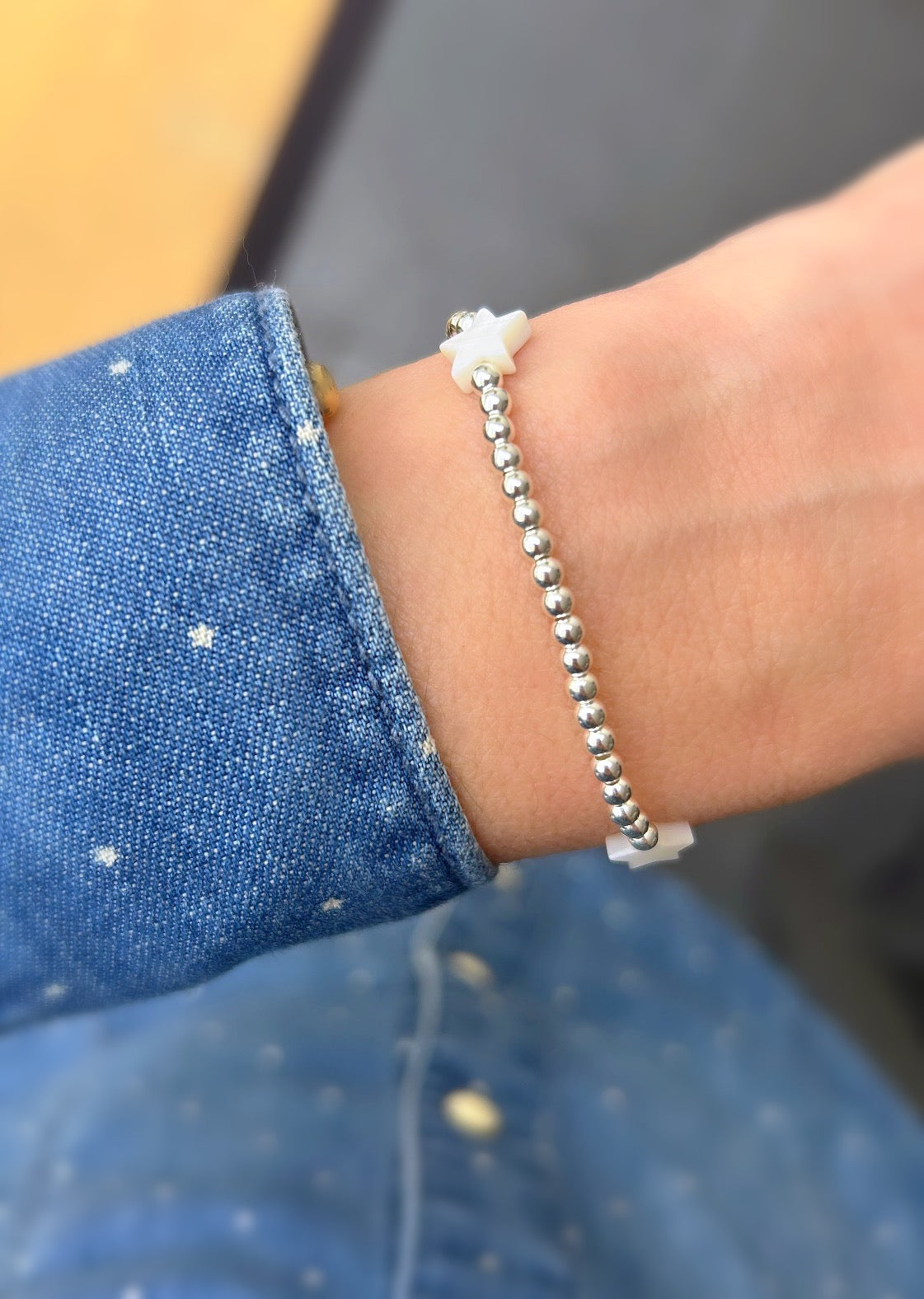 Mother of Pearl star bracelet