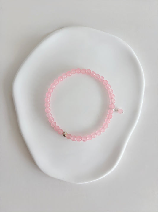 Rose quartz gemstone bracelet