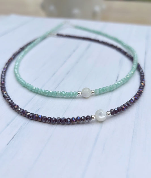 Crystal bead necklace