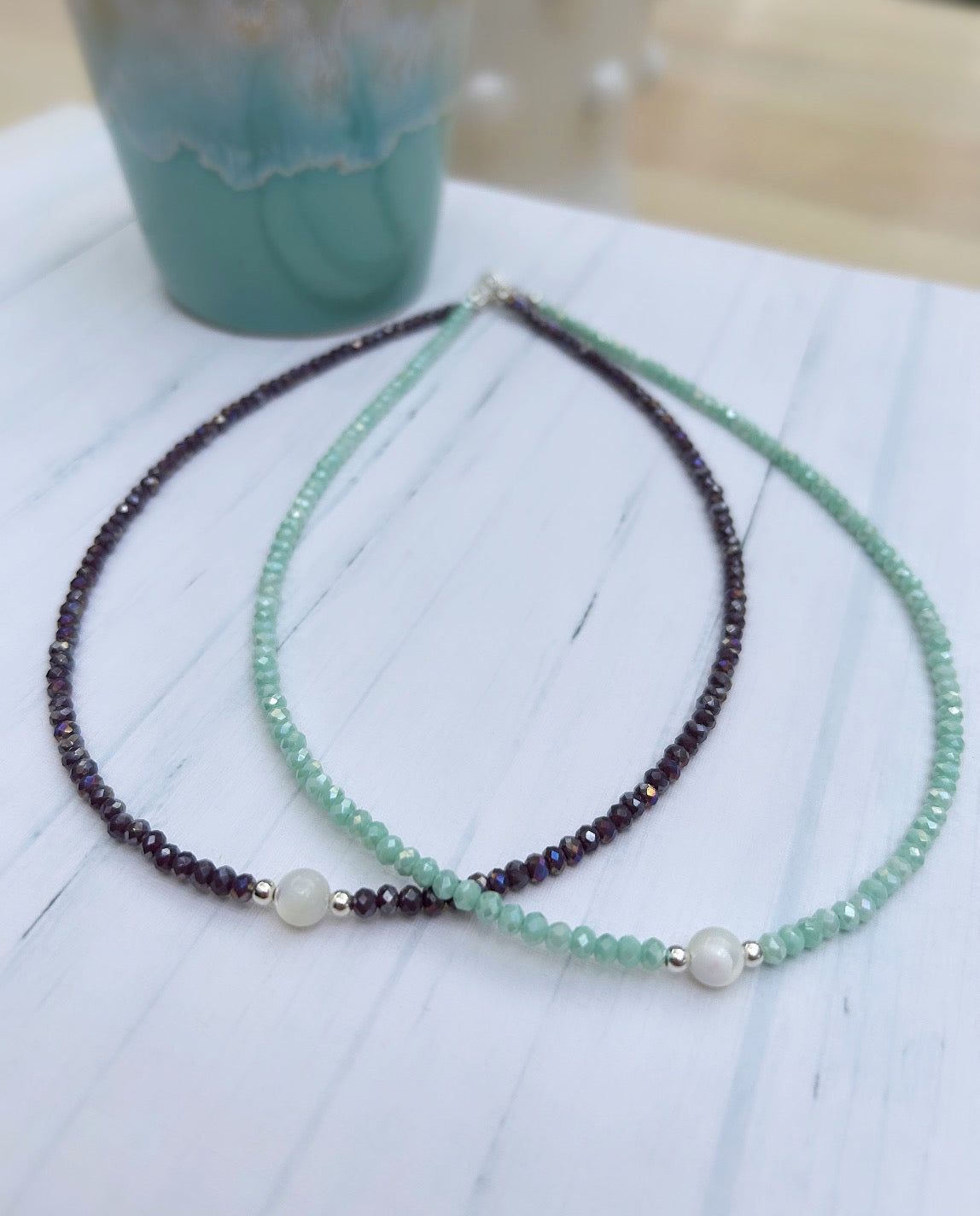 Crystal bead necklace