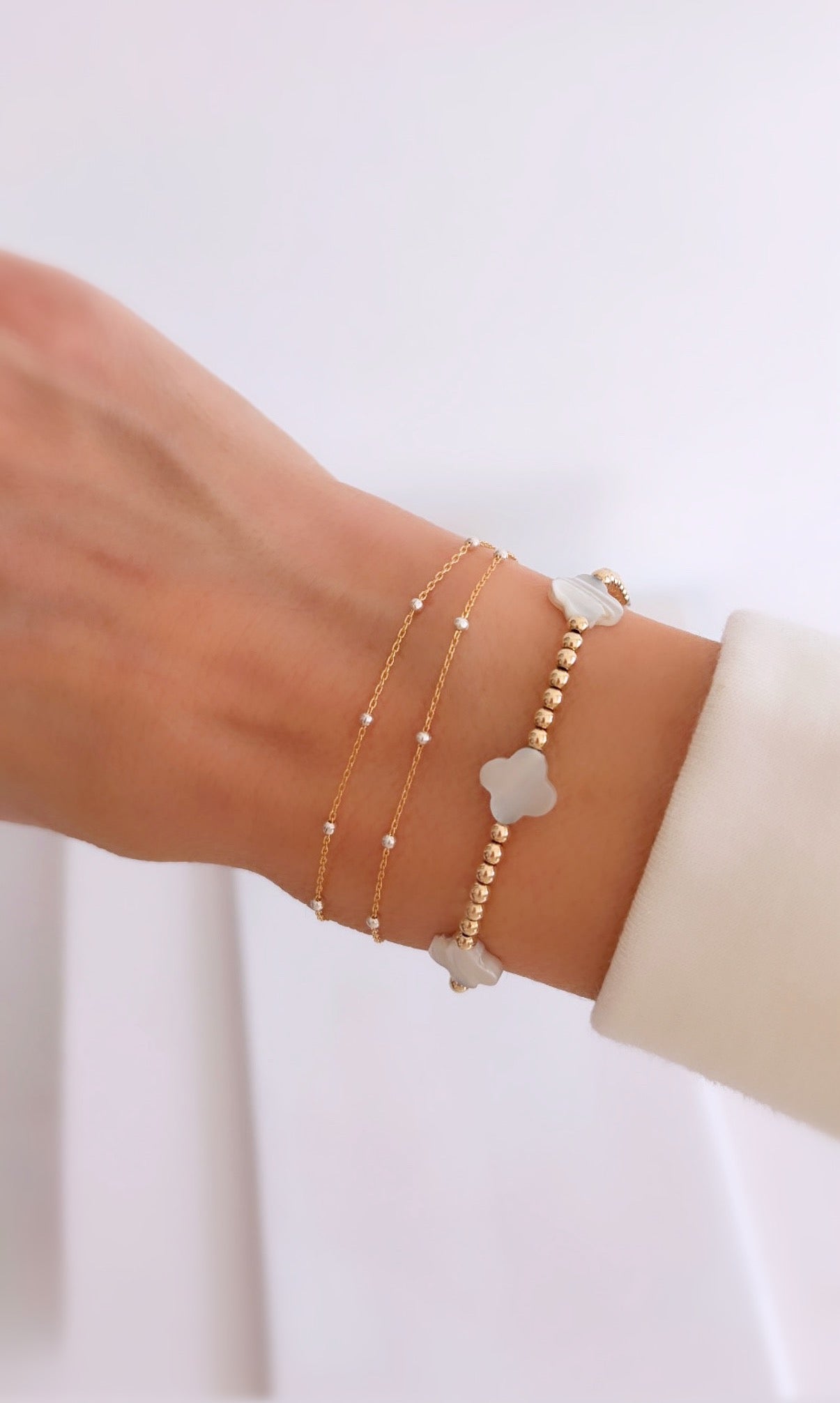 Gold and Silver satellite chain bracelet