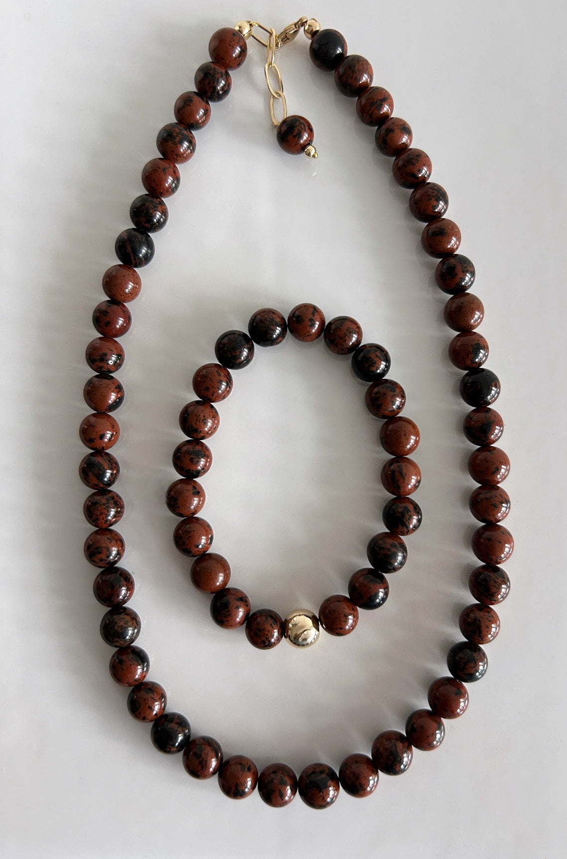 Mahogany Obsidian necklace