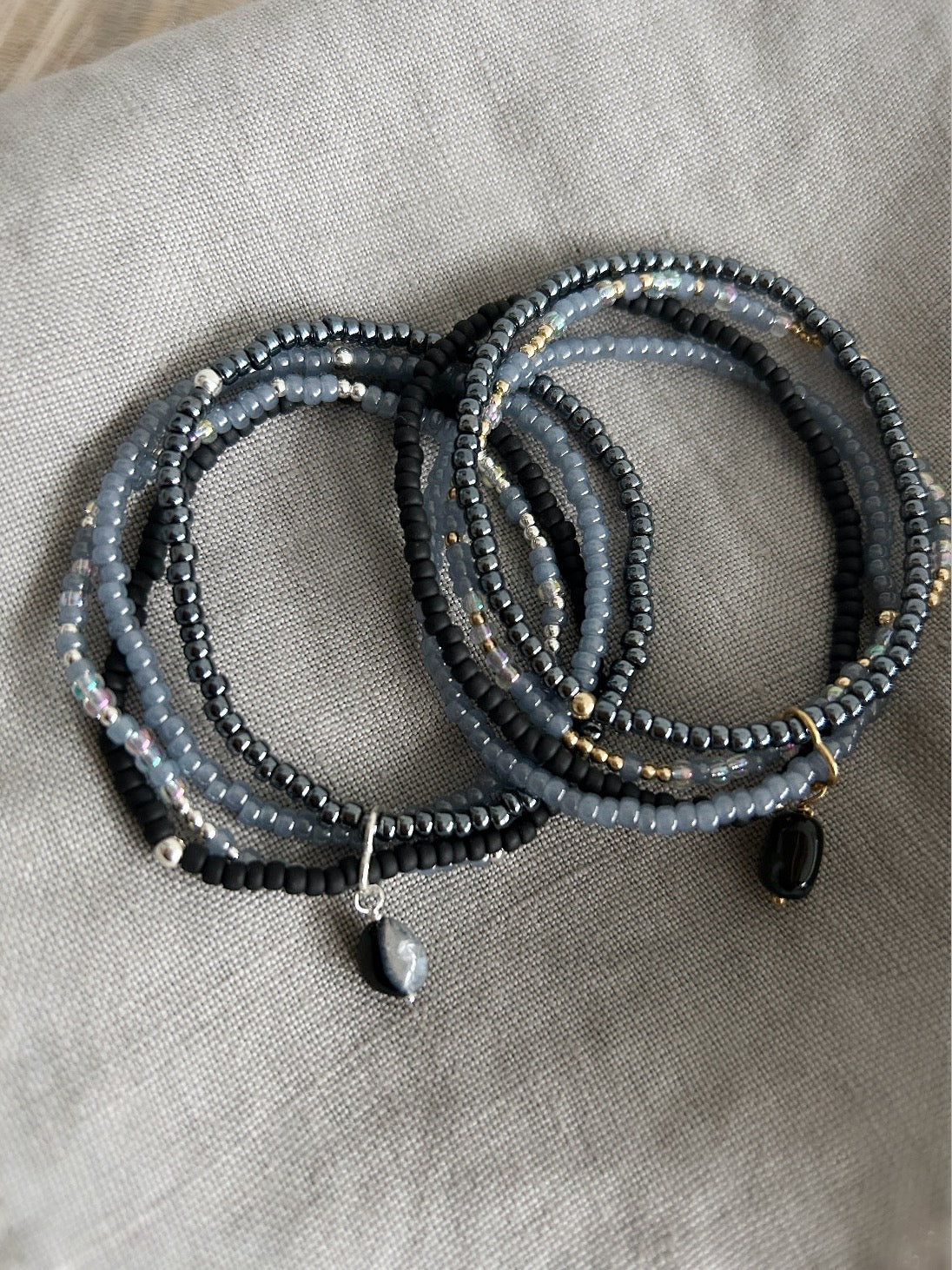 Multi strand Miyuki & Agate bead bracelet