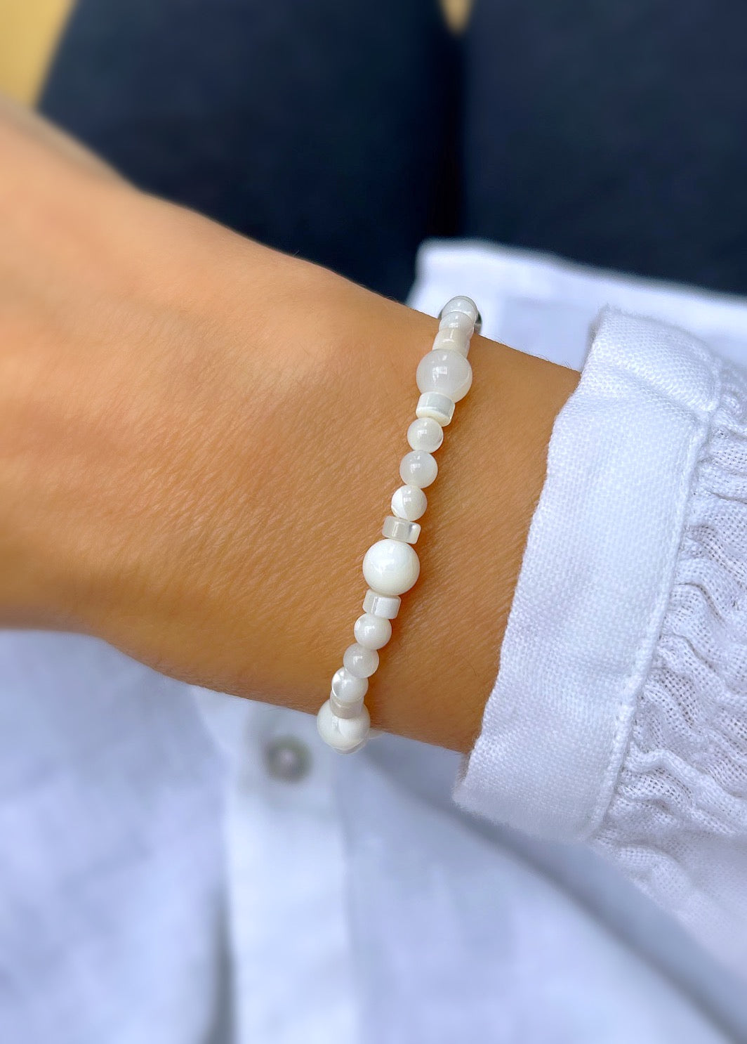 Mother of Pearl beaded bracelet