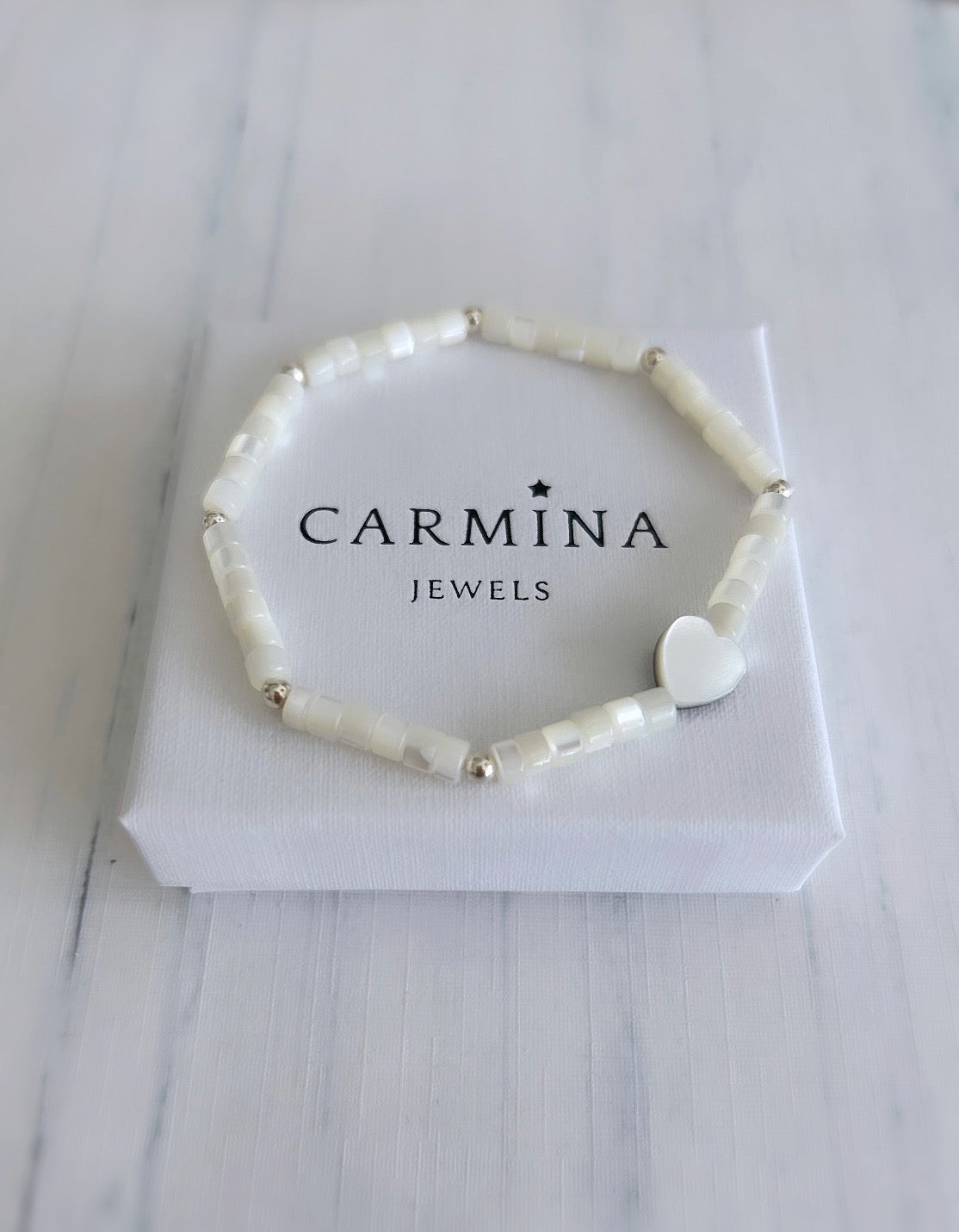 Mother of Pearl rondelle bracelet