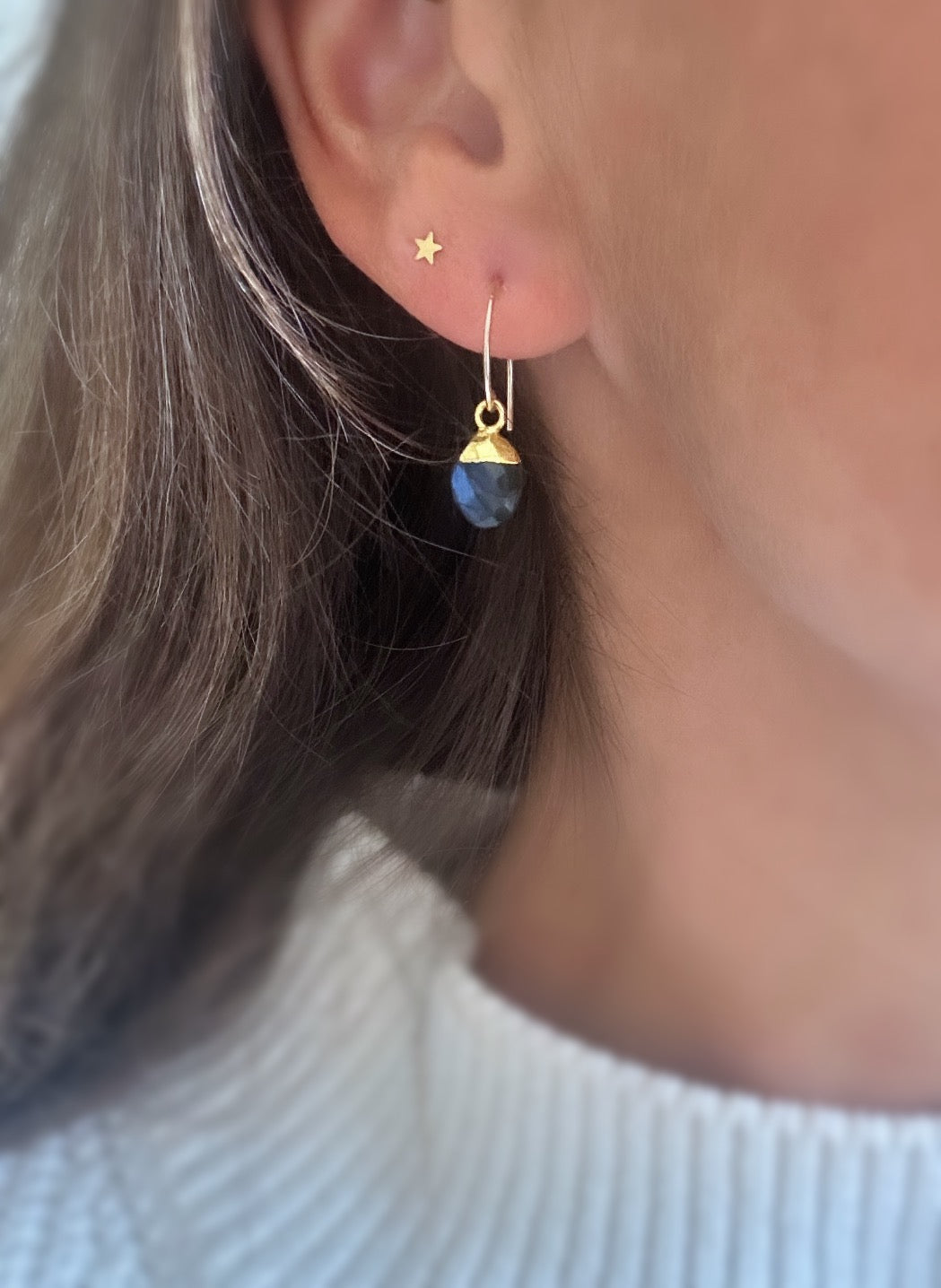 Labradorite gemstone earrings