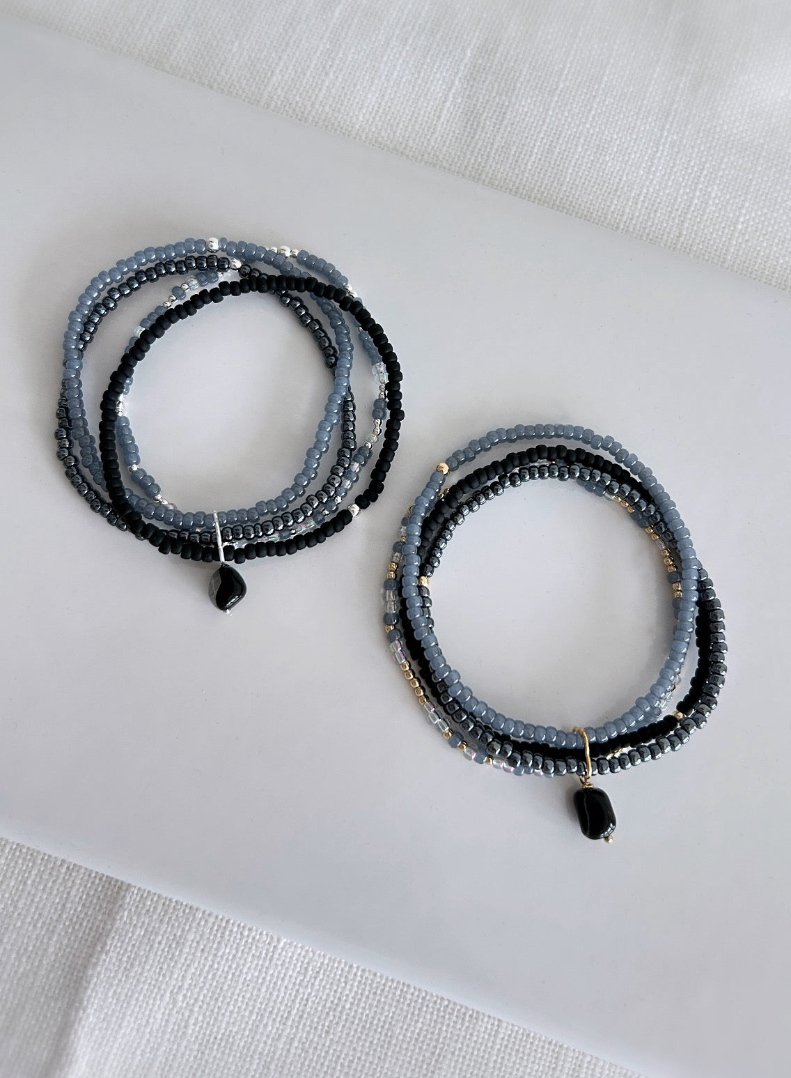 Multi strand Miyuki & Agate bead bracelet