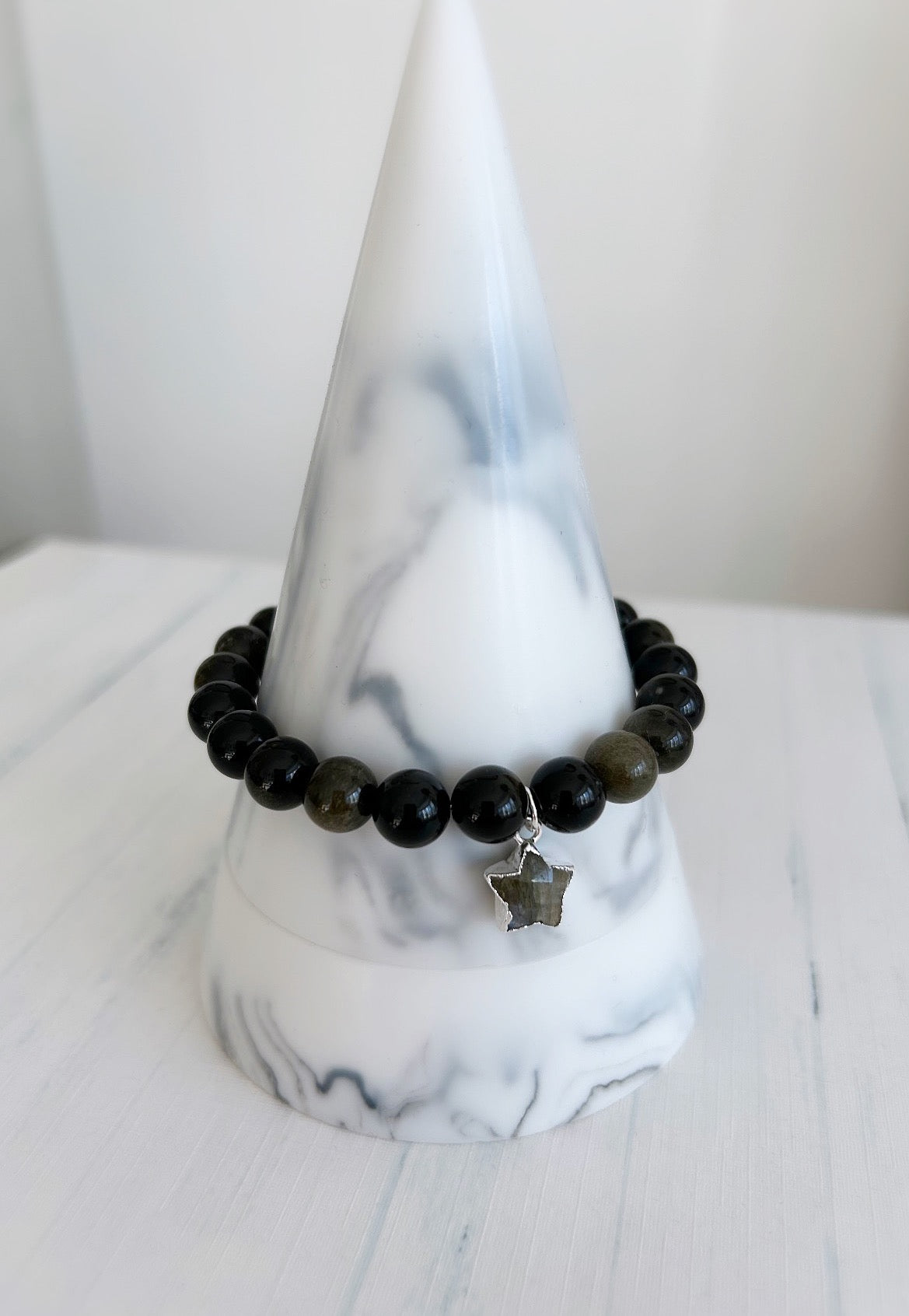 Golden Obsidian star bracelet