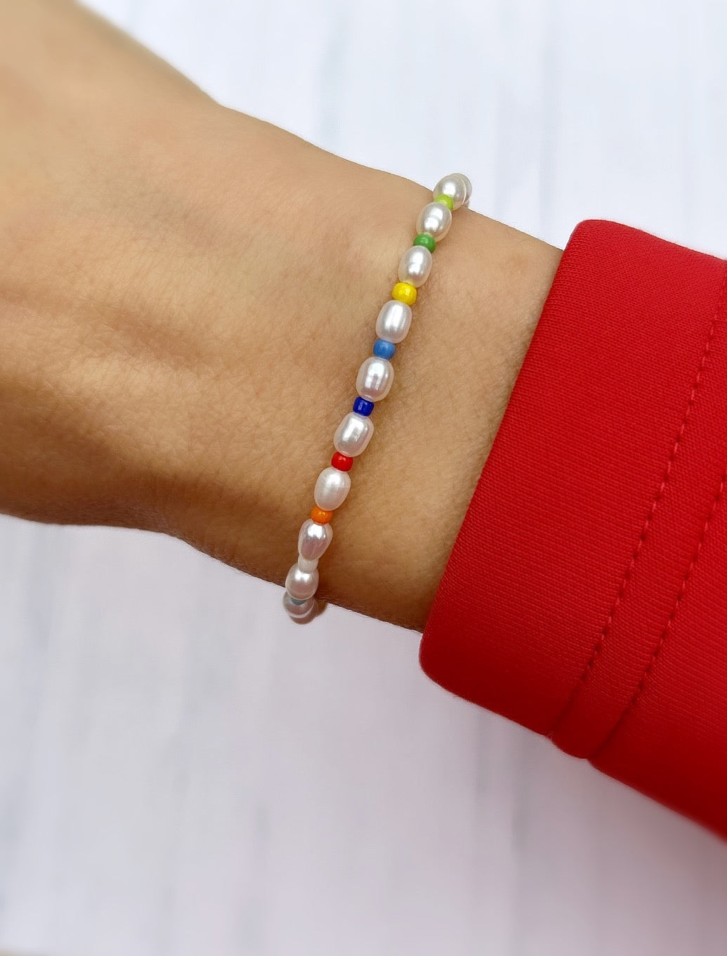 Rainbow Pearl bracelet