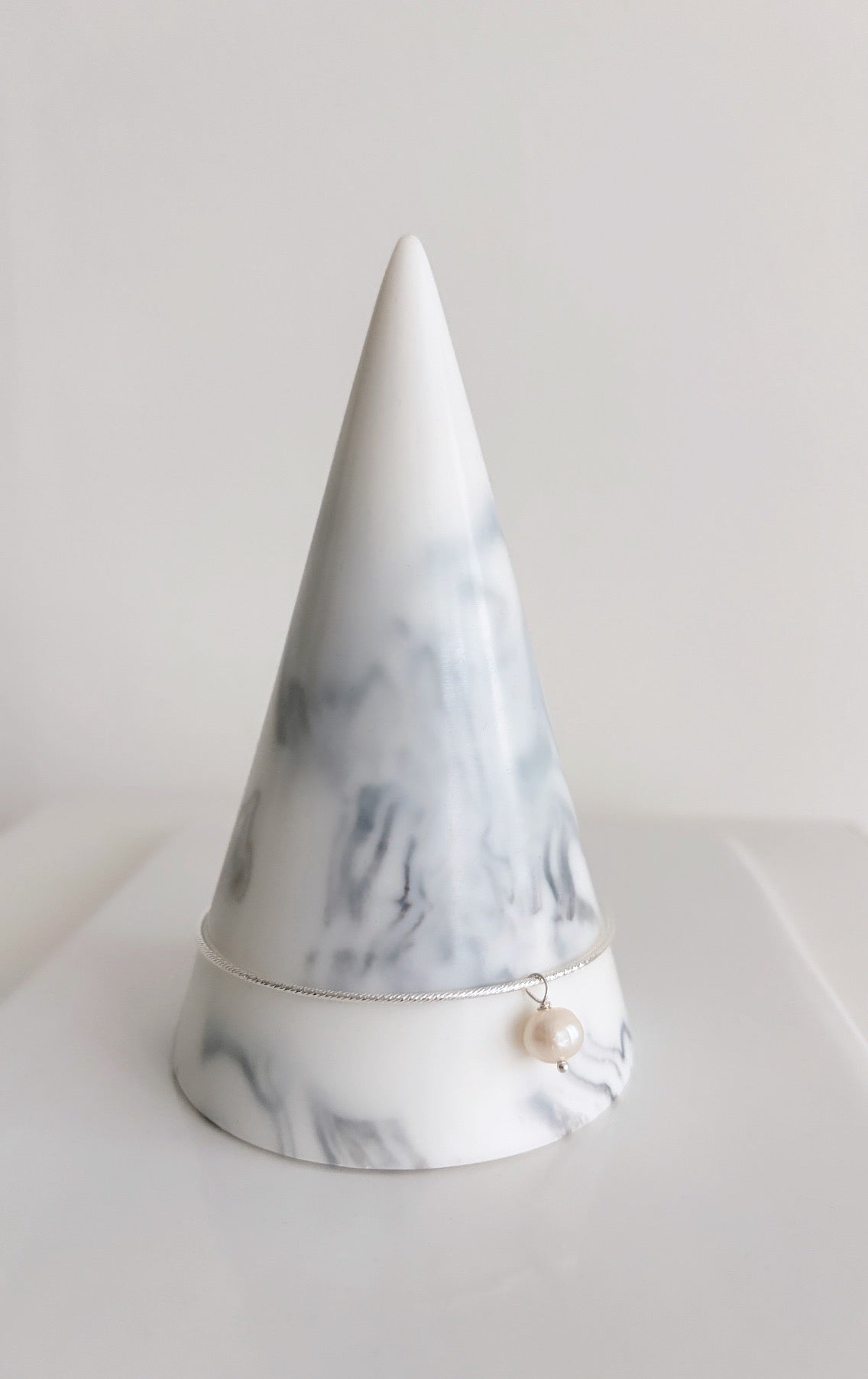 Pearl droplet bangle